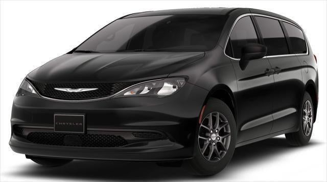 2026 Chrysler Voyager VOYAGER LX in Diamond Black Crystal Pearl-Coat Exterior Paint — front three-quarter view