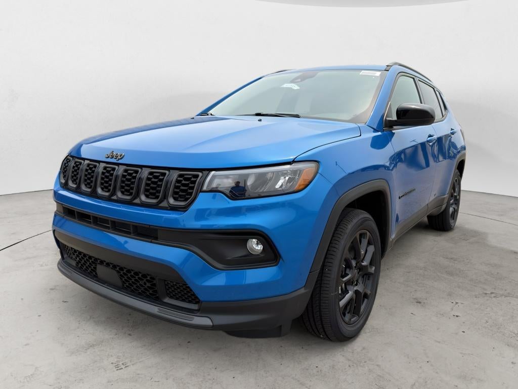 2026 Jeep Compass COMPASS LATITUDE ALTITUDE 4X4 in Hydro Blue Pearl-Coat Exterior Paint — front three-quarter view