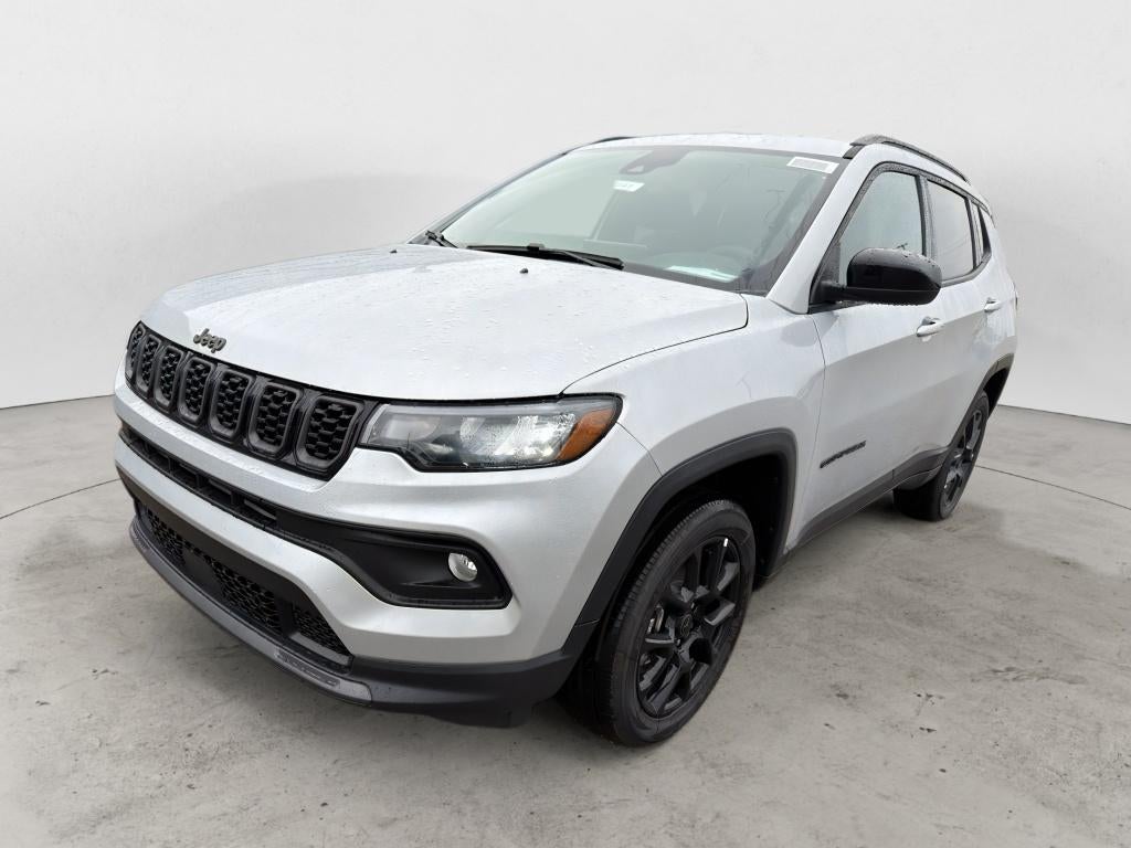 2026 Jeep Compass COMPASS LATITUDE ALTITUDE 4X4 in Silver Zynith Metallic Clear-Coat Exterior Paint — front three-quarter view